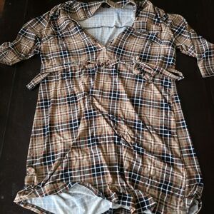 Plaid Wrap Dress